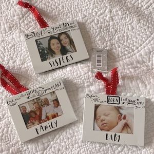 Christmas ornaments from Hobby Lobby.